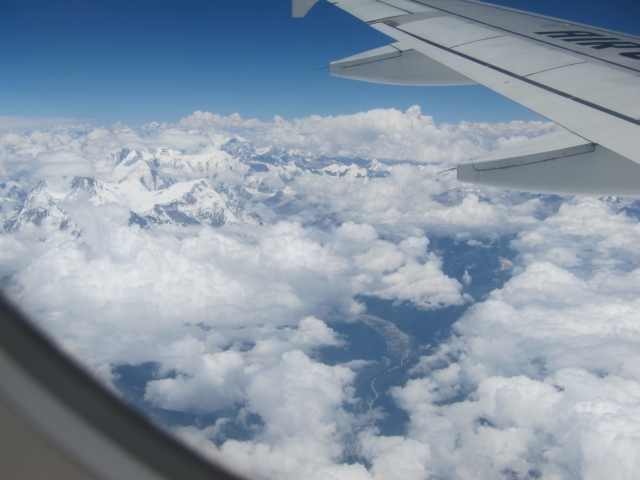 Blick auf die Himalaya-Gebirgskette - Good Bye Nepal